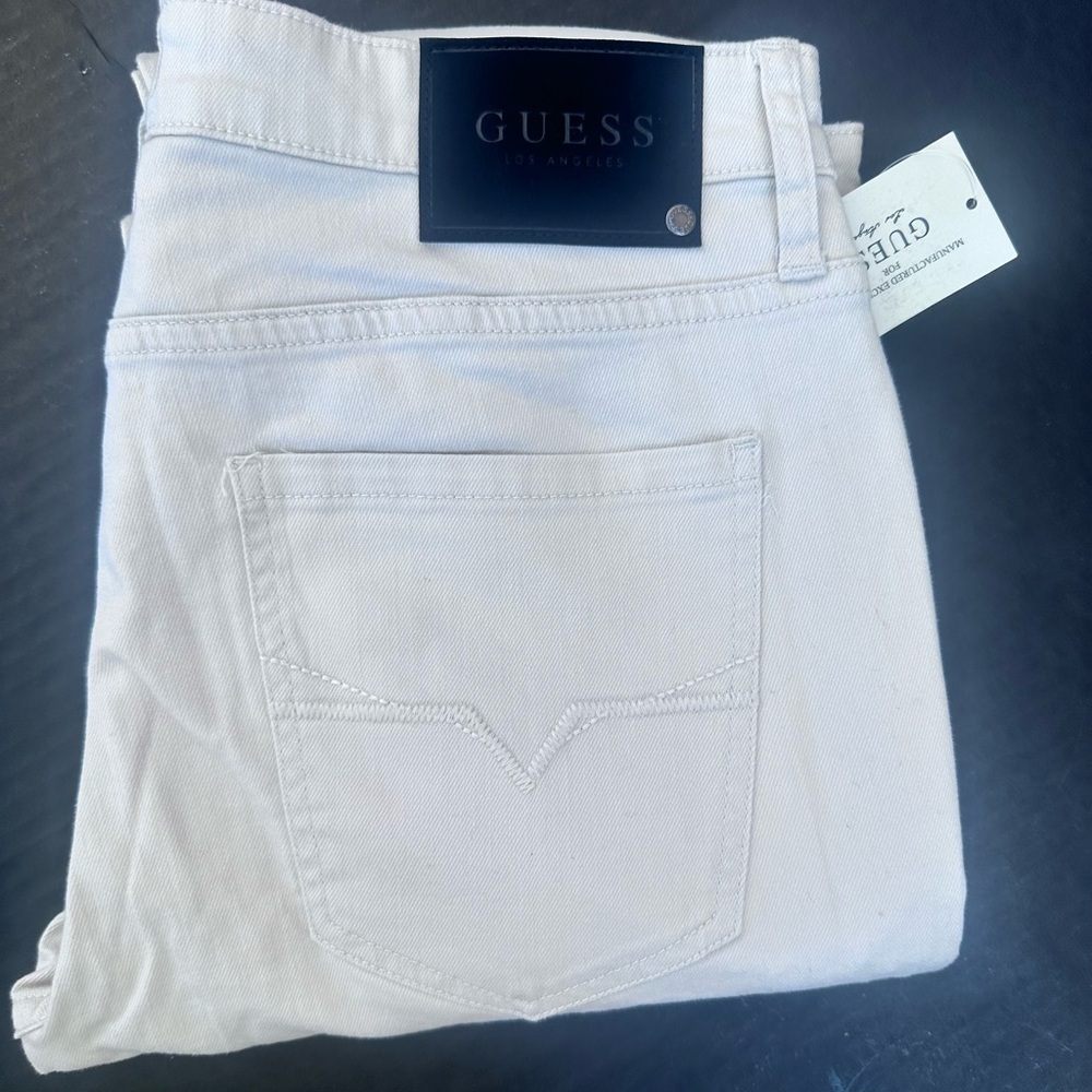 Guess Cream Medium Rise Skinny Scotch Fit Jeans - Picture 8 of 8